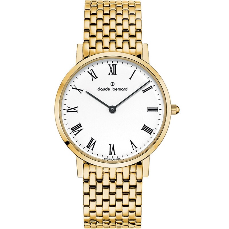 Ceas barbatesc Claude Bernard 20202 37JM BR Quartz Auriu