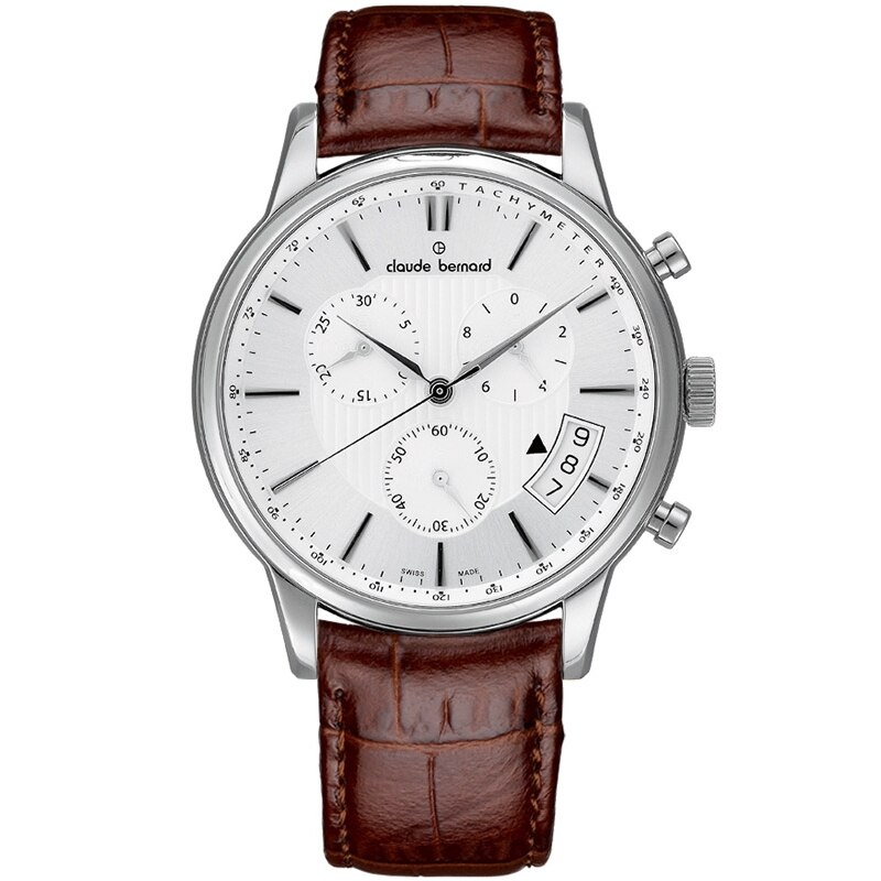Ceas barbatesc Claude Bernard 01002 3 AIN Quartz Argintiu