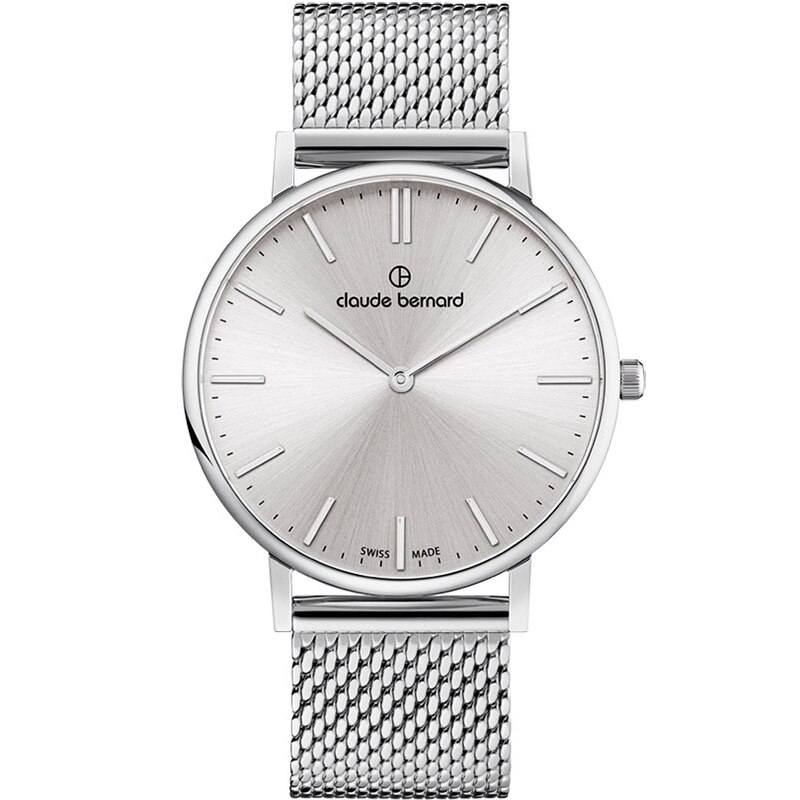 Ceas barbatesc Claude Bernard 20219 3M AIN Quartz Argintiu