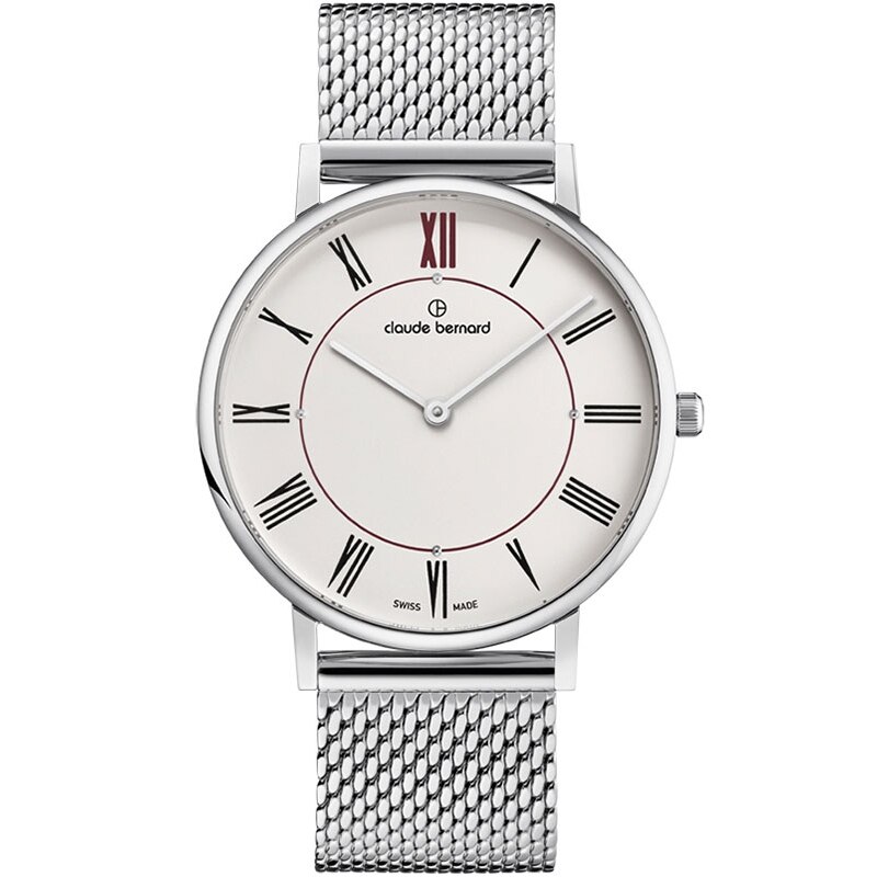 Ceas barbatesc Claude Bernard 20219 3M ARVION Quartz Argintiu