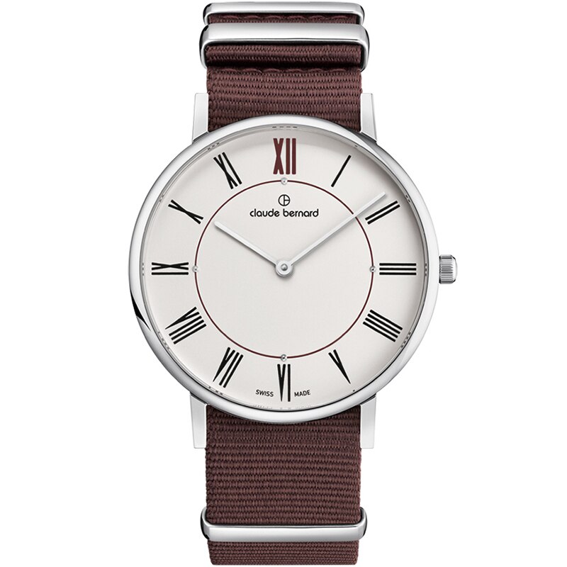 Ceas barbatesc Claude Bernard 20219 3NA ARVION Quartz Argintiu