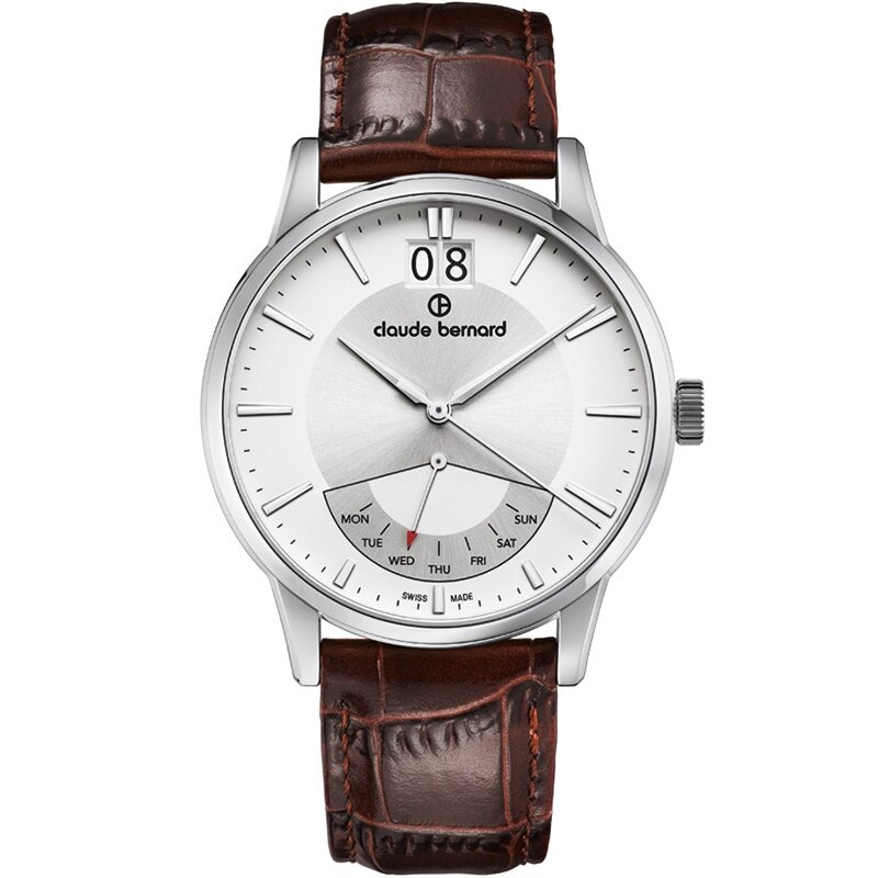 Ceas barbatesc Claude Bernard 41001 3 AIN Quartz Argintiu