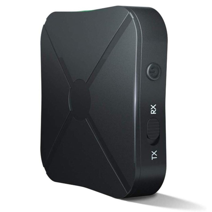 Techstar KN319 Audio adó és vevő, Bluetooth 4.2, Vezeték nélküli, 2in1, Real Stereo, TV-adapter, 3,5 mm