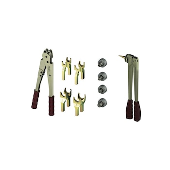Trusa scule manuale Tece, compusa din cleste expandor, scula de presare, capete de expandare 16-32 mm si furci de presare 14-32 mm Trusa scule manuale Tece, compusa din cleste expandor, scula de presare, capete de expandare 16-32 mm si furci de presare 14-32 mm