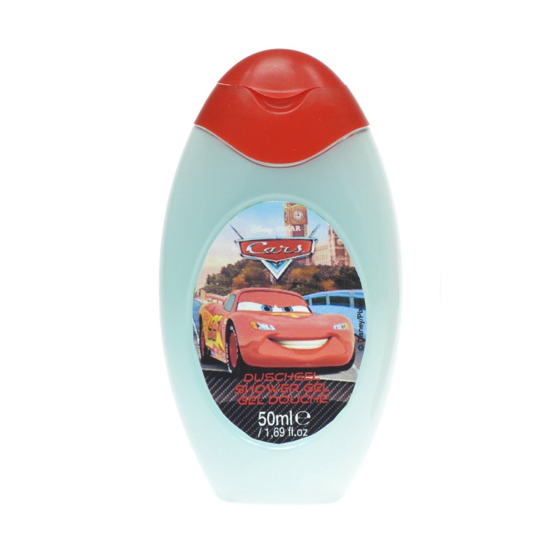 Gel de dus pentru copii NOVOKIDS™ Disney Originals Cars , 50 ml, non-toxic, aroma de piersica , model Fulger Mc Queen
