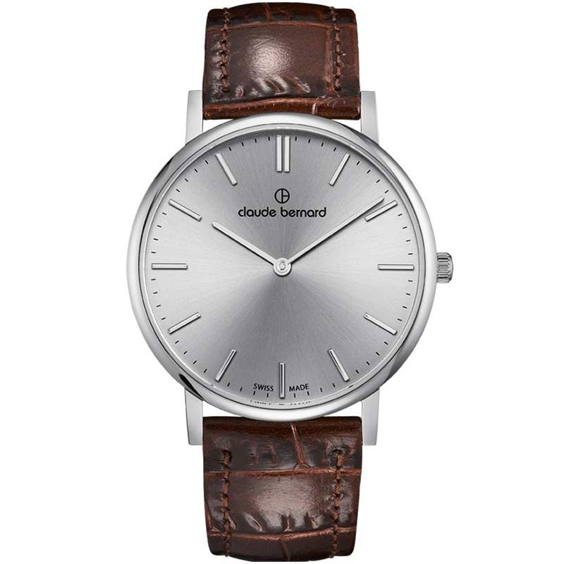 Ceas dama Claude Bernard 20219 3 AIN Quartz Argintiu