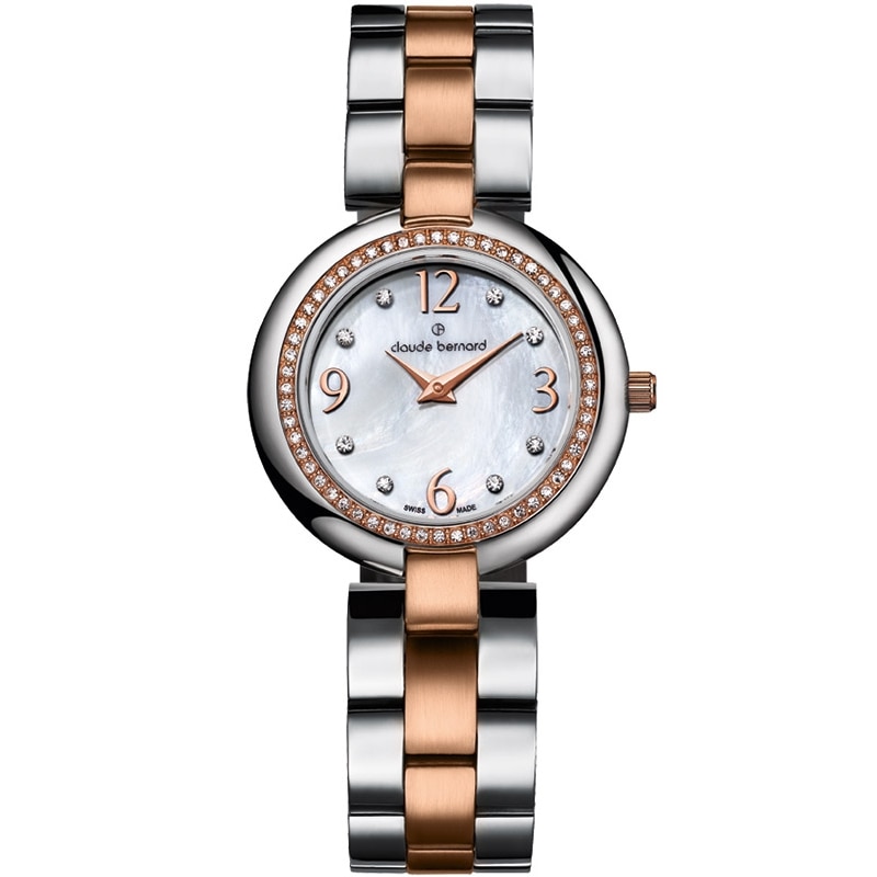 Ceas dama Claude Bernard 20082 357R NAP Quartz Argintiu, Rose gold