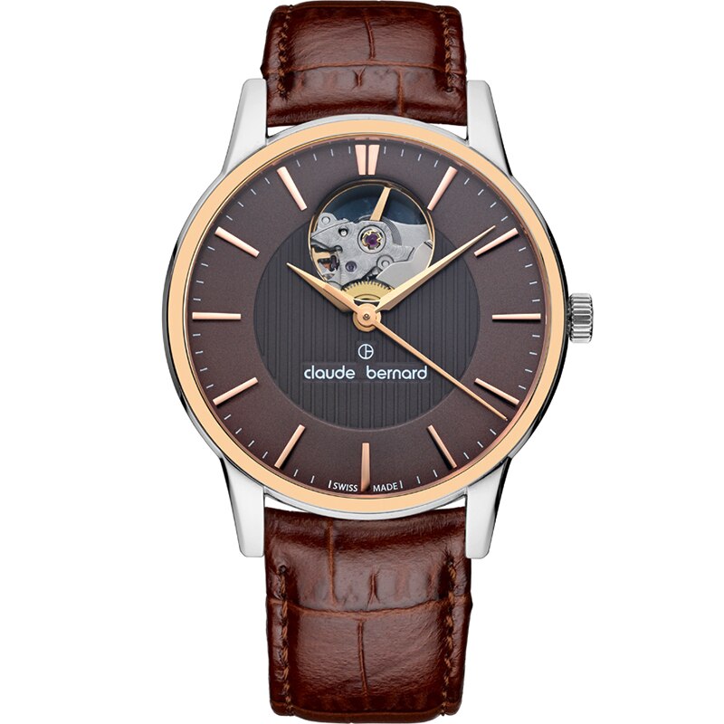 Ceas dama Claude Bernard 85018 357R BRIR Automatic Argintiu, Rose gold