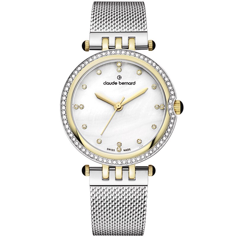 Ceas dama Claude Bernard 20085 357JM NAPD Quartz Argintiu, Auriu