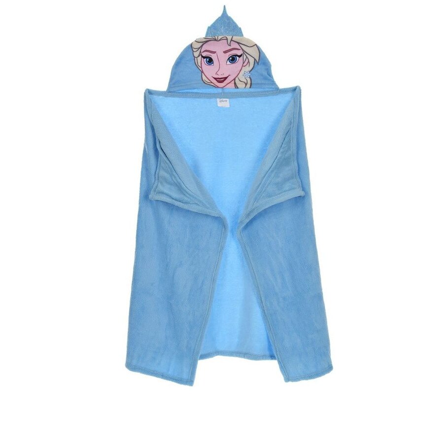 Patura copii cu gluga Frozen bleu cocolino 80 x120 cm