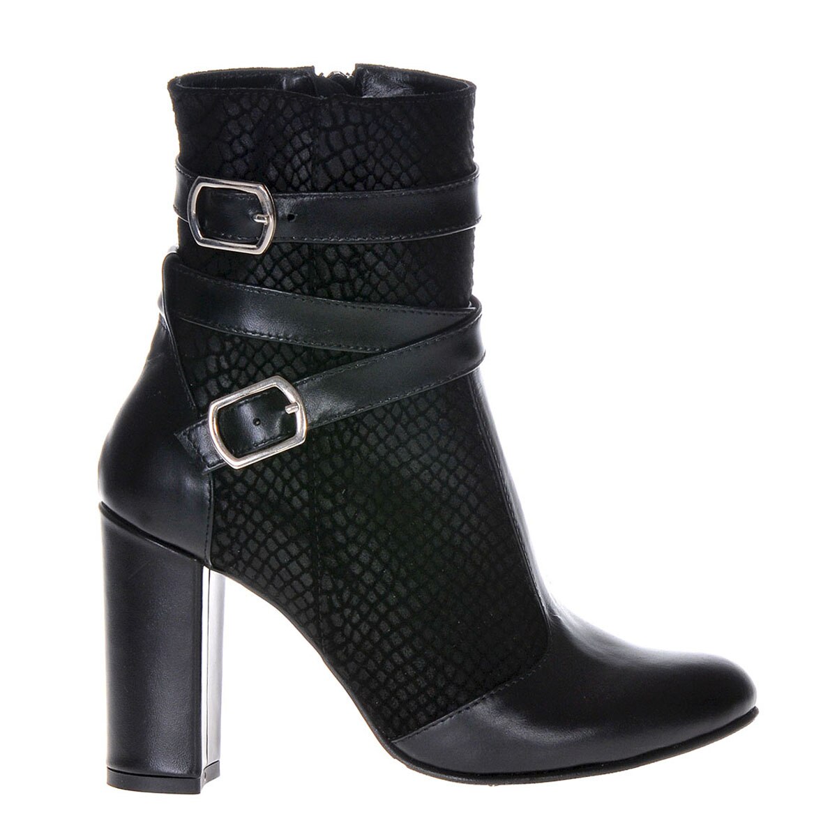 Botine Casual de Dama din Piele Naturala, Negru, 34