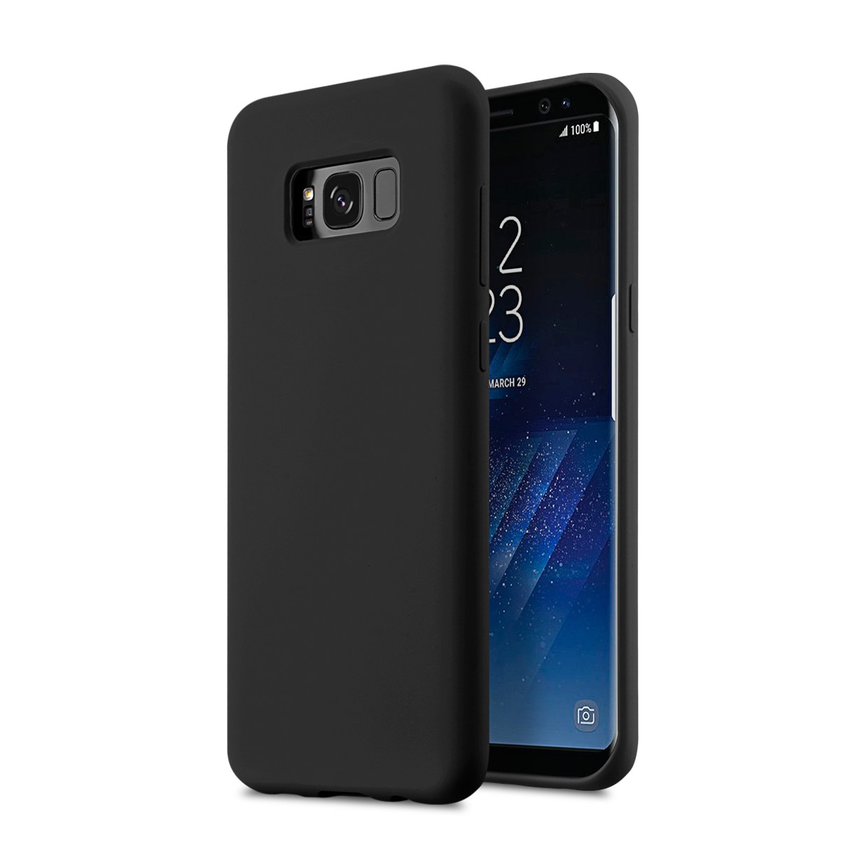 Husa Digitech Soft Matte pentru Samsung Galaxy S10 Plus, Silicon, Negru