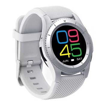 Ceas Smartwatch Techstar® DT No.1 G8, MTK2502, Bluetooth 4.0, SIM, Notificari, Monitorizare Puls, Culoare Alb Ceas Smartwatch Techstar® DT No.1 G8, MTK2502, Bluetooth 4.0, SIM, Notificari, Monitorizare Puls, Culoare Alb