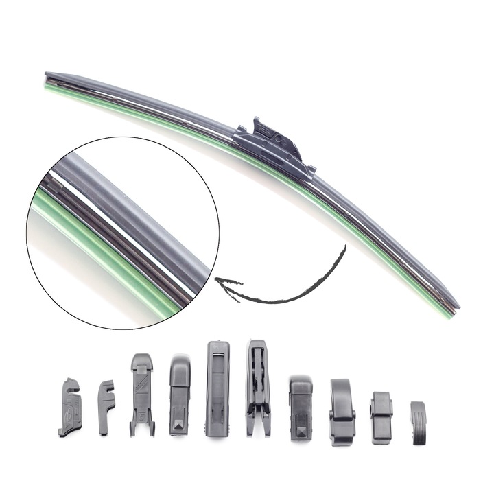 Чистачки AUTO PRACTIC SUPER VISION универсални, извити, с 10 адаптора 450мм 1бр