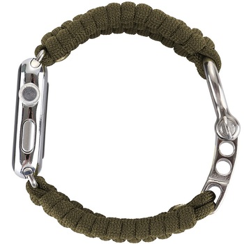 Curea pentru Apple Watch 40 mm iUni Elastic Paracord Rugged Nylon Rope, Green Curea pentru Apple Watch 40 mm iUni Elastic Paracord Rugged Nylon Rope, Green