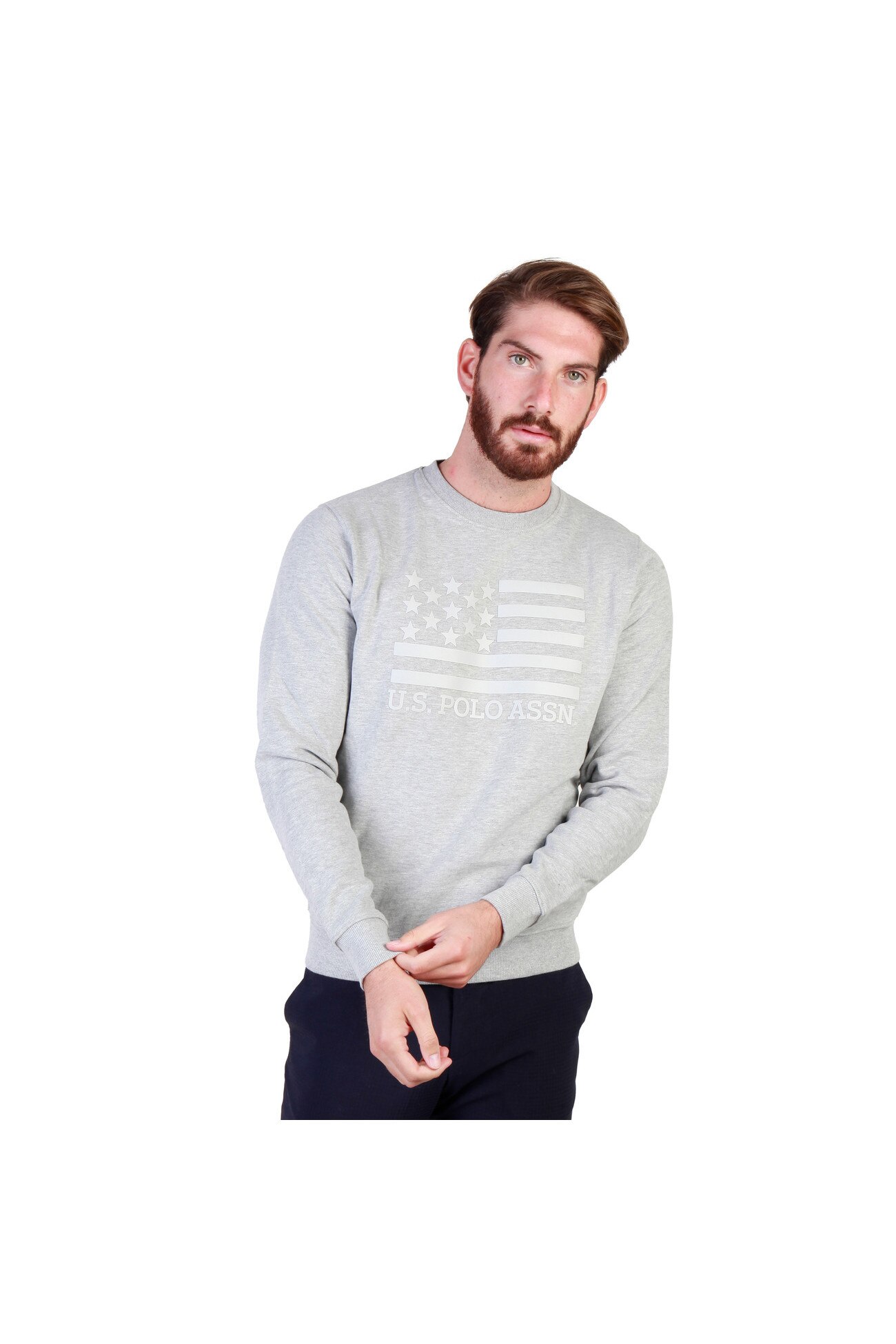 Pulover barbati U.S. Polo model 43486_47130, Gri, Gri