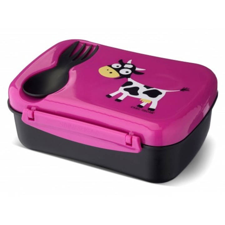 Caserola cu pastila de racire Carl Oscar N'Ice Box, culoare roz/negru