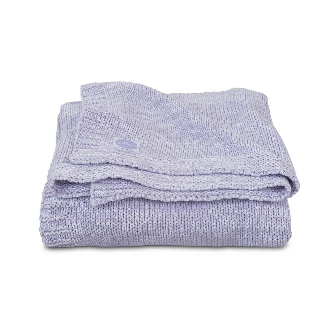 Paturica bebe, Jollein Melange Knit, 100x150 cm, tricot, lila melanj