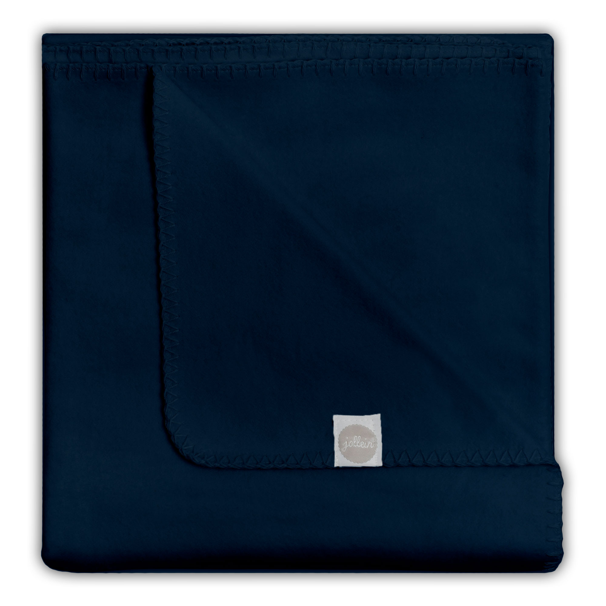 Paturica bebe, Jollein Basic, 100x150 cm, bumbac, bleumarin