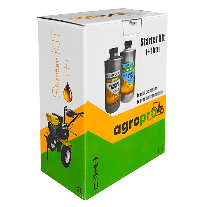 Set 2x Ulei profesional, Agropro Starter Kit, 15w40, 80w90, pentru motor si transmisie
