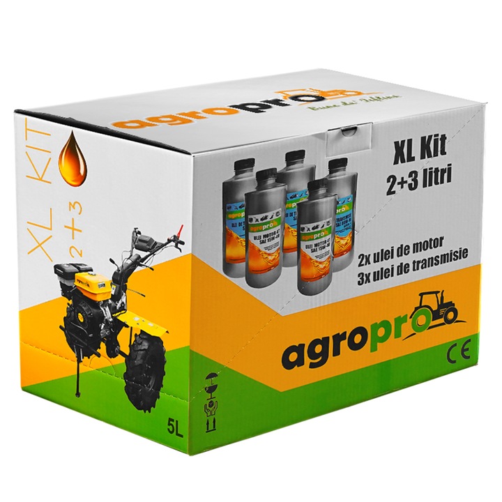 Set 5x Ulei motor, Agropro, XL Kit, 15w40 si 80w90