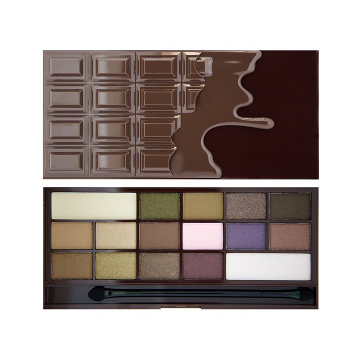 Paleta de farduri Makeup Revolution I Heart Makeup Palette Chocolate I Heart Chocolate, 22 g