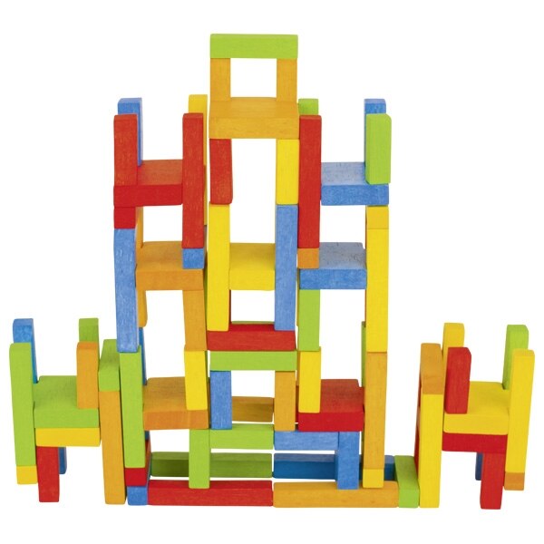 Joc de echilibru si constructie Scaunele colorate 24 piese Montessori