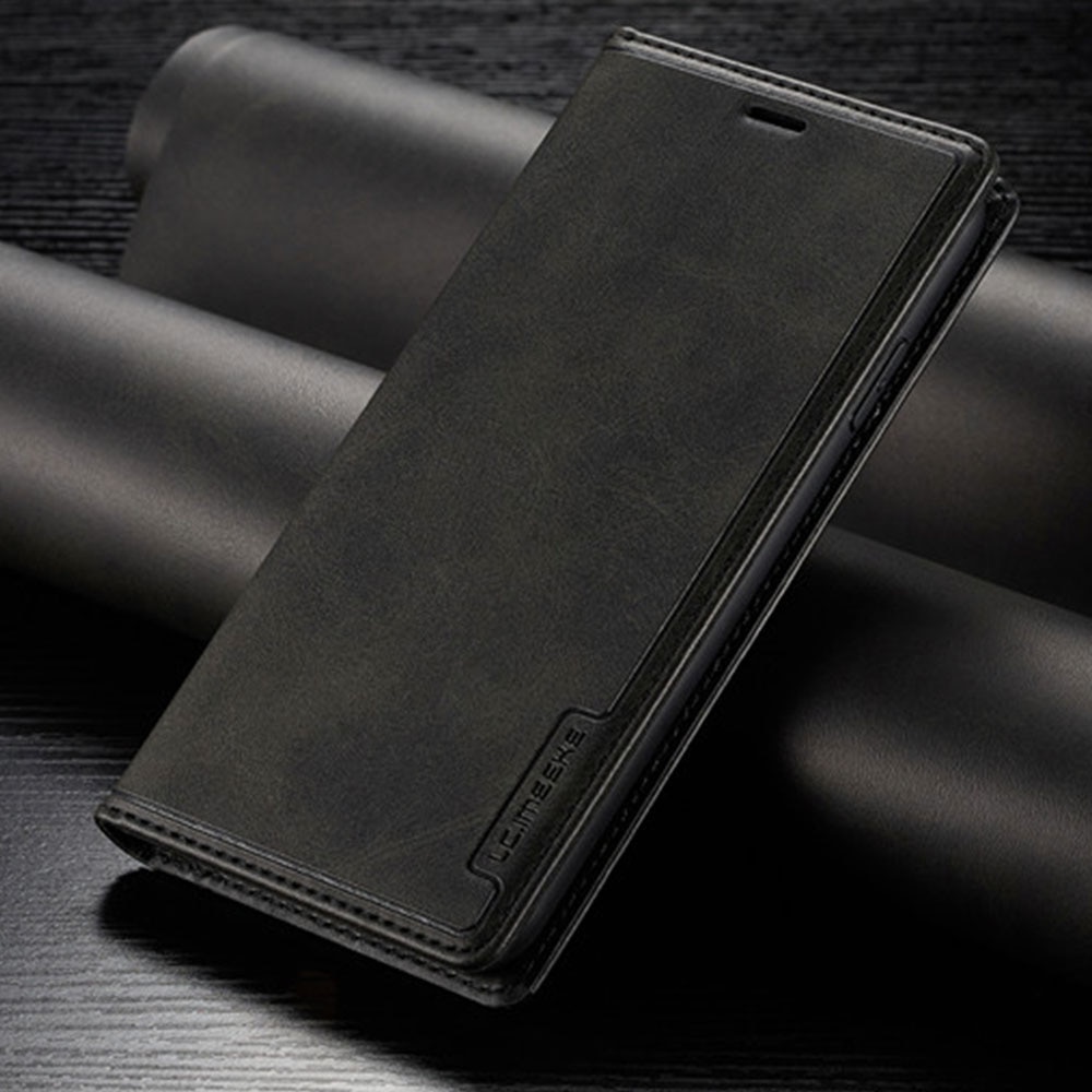Husa Book Magnet LC Imeeke Compatibil cu Samsung Galaxy Note 10, Design 2 in 1 (husa si portofel), Buzunare Compatibil cu card, Piele ecologica premium, Negru
