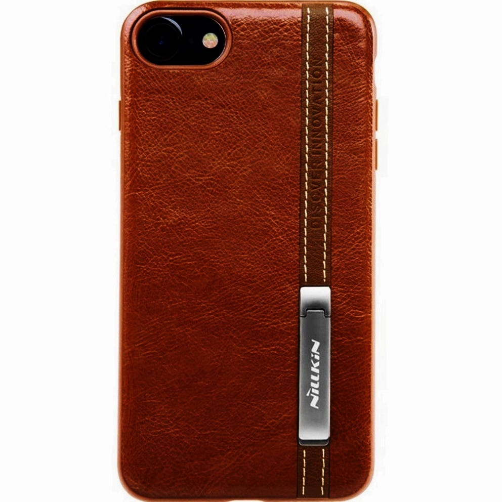 Husa din piele Nillkin Phenom, functie stand, pentru iPhone 7 Plus - Maro Deschis