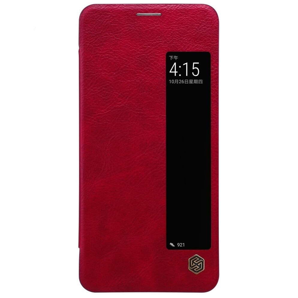 Husa tip carte din piele ecologica Nillkin Qin pentru Huawei P10 Plus - Rosu
