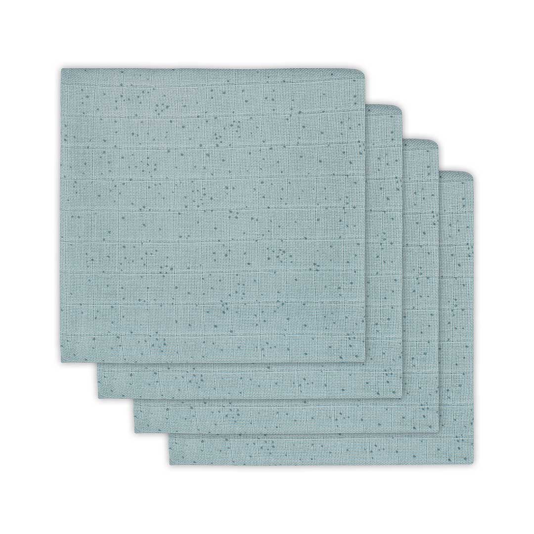 Set 4 scutece hidrofile, Jollein Mini dots, 65x65 cm, bumbac, verde