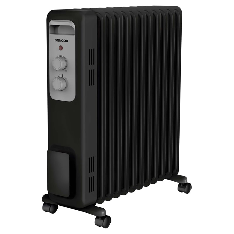 Radiator electric cu ulei Sencor, SOH 3311BK, 11 elementi, 2300W, Negru