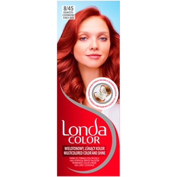 Vopsea de par permanenta Londa Color Blend, Rosu ca Focul 8/45 Vopsea de par permanenta Londa Color Blend, Rosu ca Focul 8/45