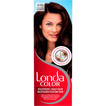 Vopsea de par permanenta Londa 4/00 Saten inchis, 110ml