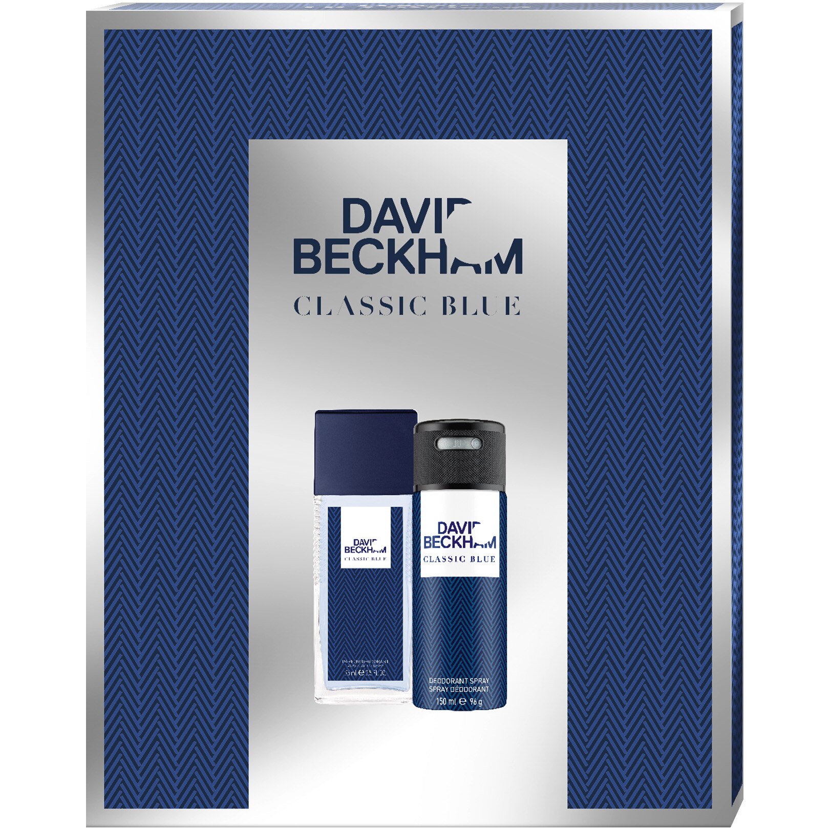 Set David Beckham Classic Blue, Barbati: Deodorant Natural Spray, 75 ml + Deodorant Spray, 150 ml