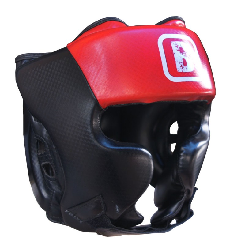 Casca T-1, Negru/Rosu, XL, Piele ecologica