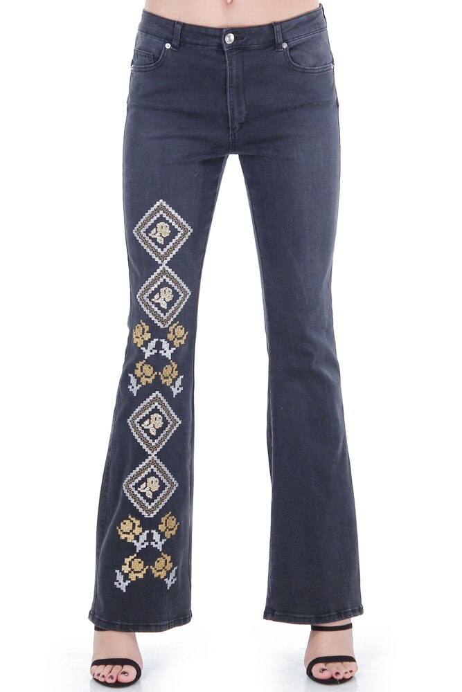 Pantaloni denim negru Liza Panait ID-39E