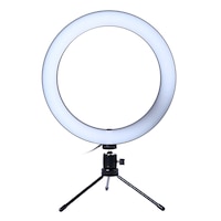 Lampa circulara de masa Ring Light, 36 x LED SMD, 3 trepte lumina, mini trepied inclus