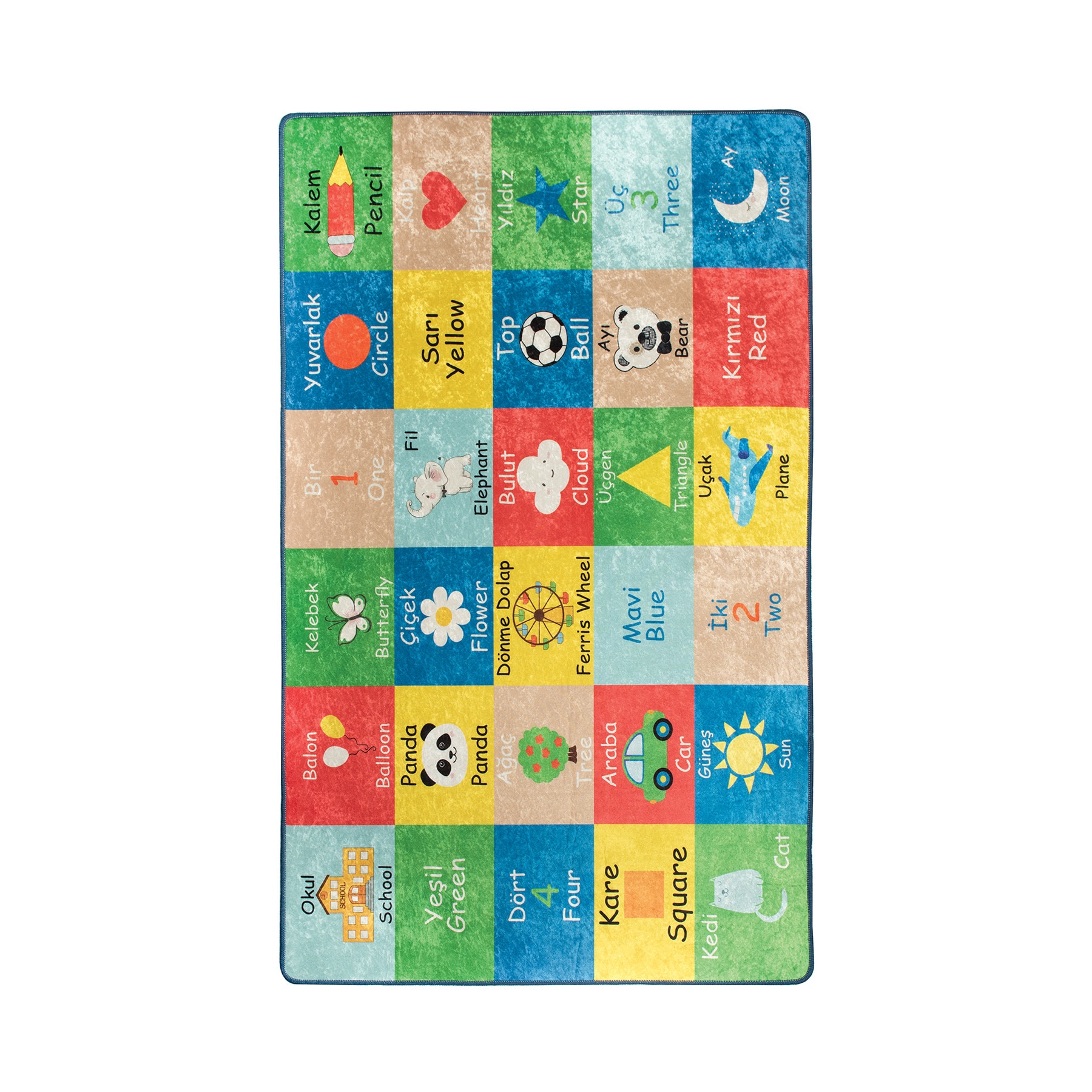 Covor Copii, LEARNING,100 cm x 160 cm, Casafun