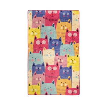 Covor Copii, CATS COLORS,100 cm x 160 cm, Casafun Covor Copii, CATS COLORS,100 cm x 160 cm, Casafun