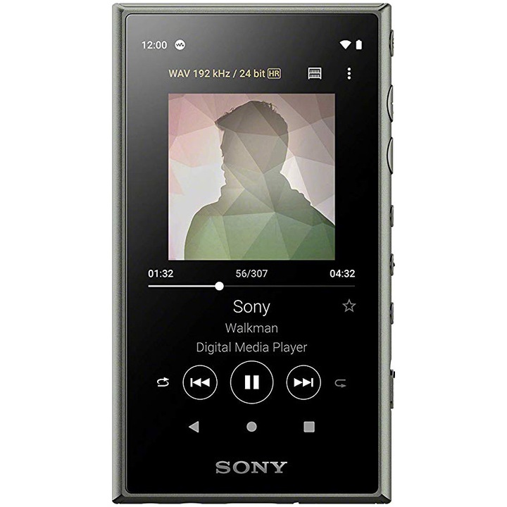 Sony NW-A105G Walkman, Hi-Res Audio, Android 9.0, HD touch screen, Bluetooth, NFC, Wi-Fi, 26 óra autonómia, LDAC, 16GB, Zöld