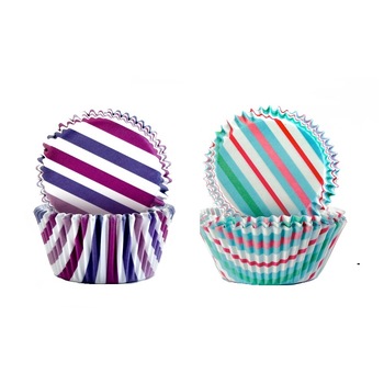 Set 100 forme briose Rayas hartie, 7.5 cm Set 100 forme briose Rayas hartie, 7.5 cm