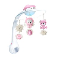Carusel muzical cu proiector si lampa de veghe Infantino Roz