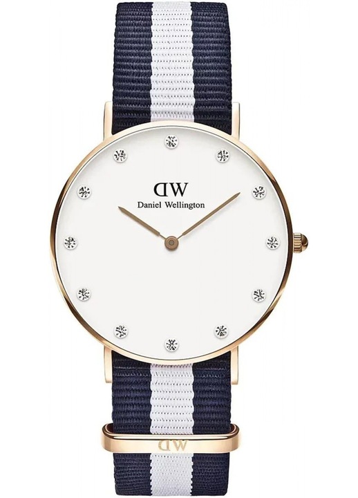 Дамски часовник Daniel Wellington Dw00100078, аналогов, 3 банкомата, кварц, естествена кожа, многоцветен