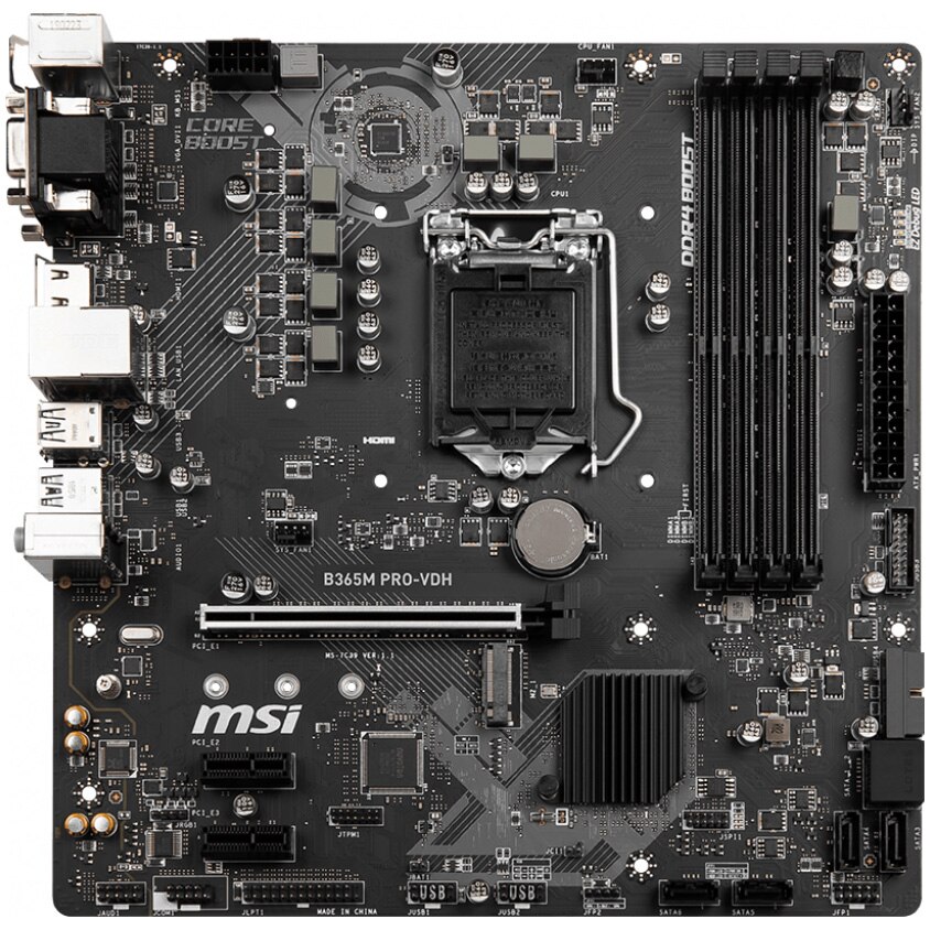 Placa de baza MSI B365M PRO-VDH, socket 1151