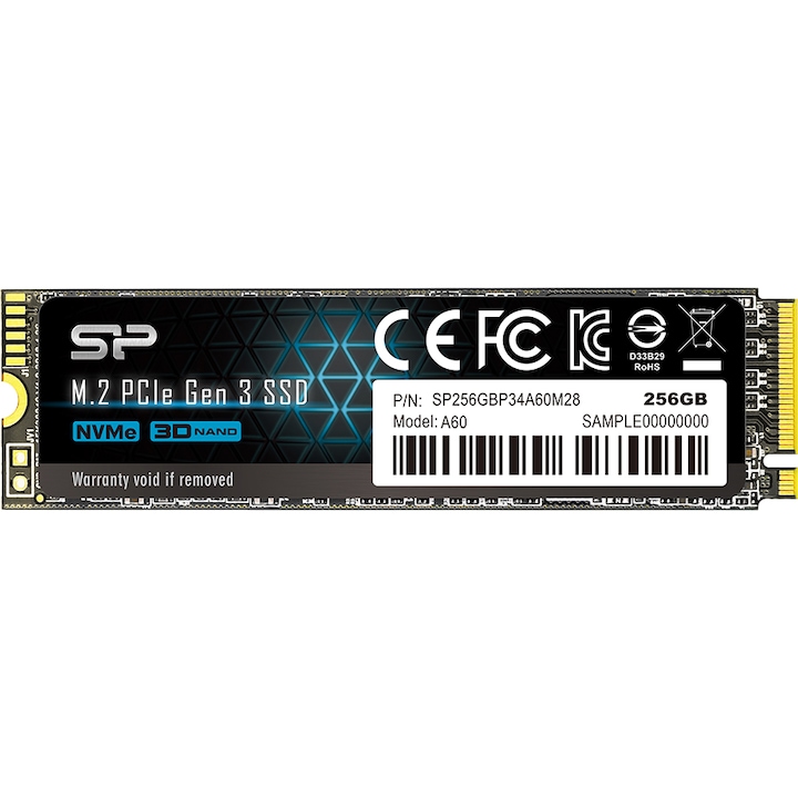 Solid State Drive (SSD) Silicon Power A60, 256GB, M.2
