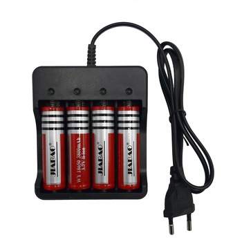 Set 4 acumulatori Li-ion 18650 3800mAh cu incarcator inclus KATHODE Set 4 acumulatori Li-ion 18650 3800mAh cu incarcator inclus KATHODE