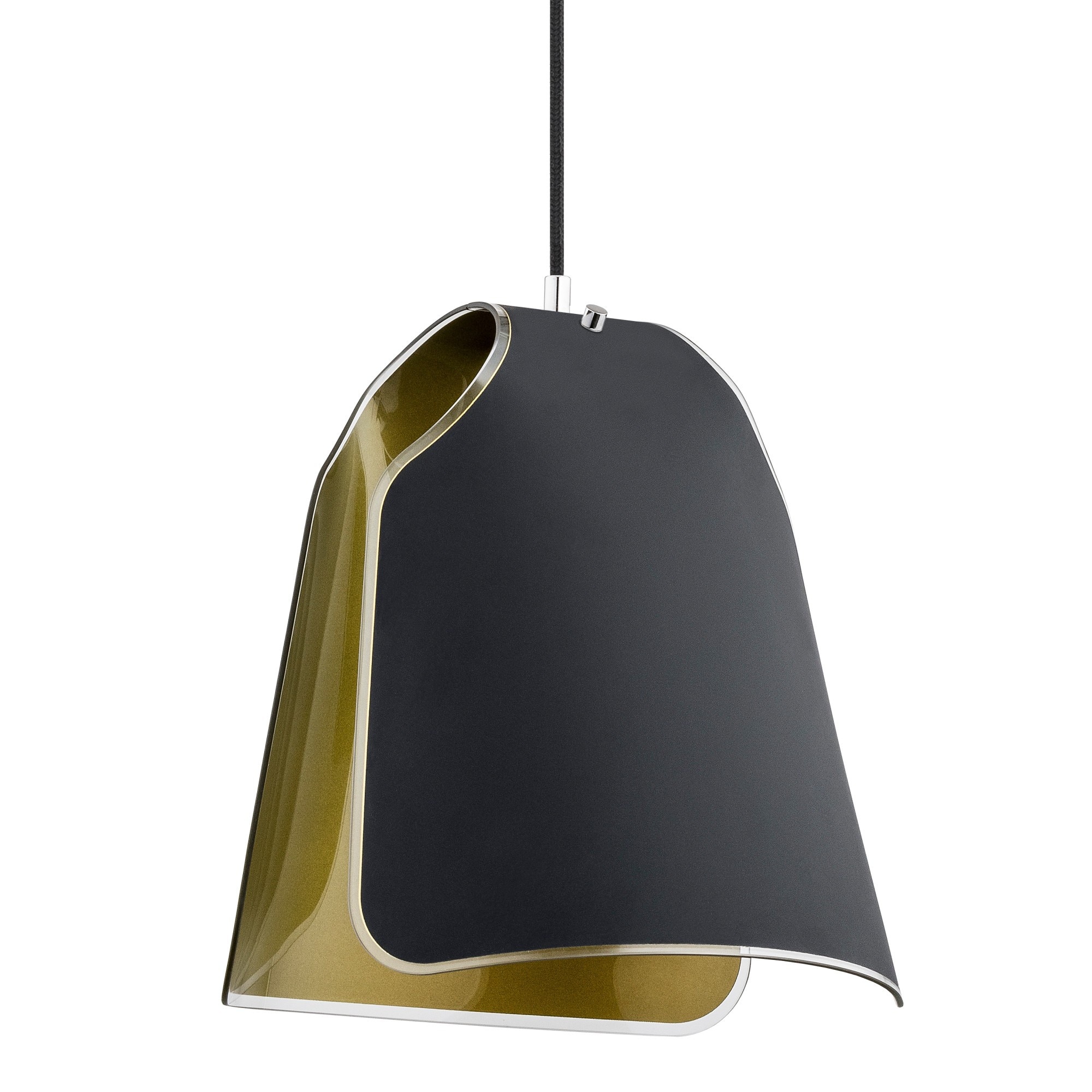 Pendul Fornia KL 6844, 1 x E27, negru auriu