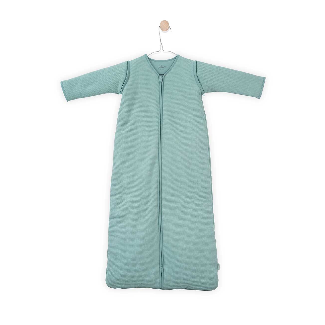 Sac de dormit bebe, Jollein Tiny Waffle, 110 cm, bumbac, verde