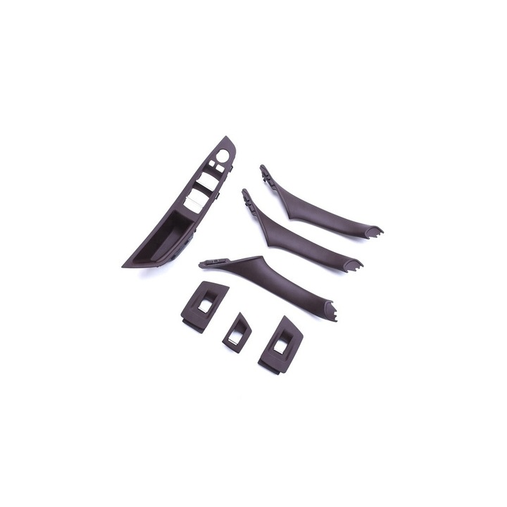 Set manere interior si ornamente butoane pentru BMW 5 F10, 7 bucati, Maro